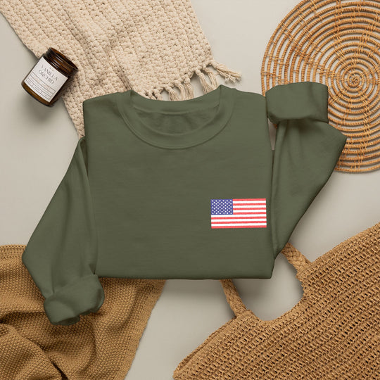 One Nation Outfitter American Flag crew neck