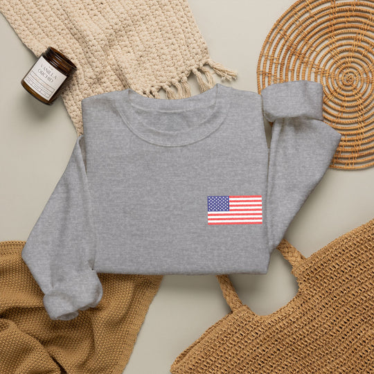 One Nation Outfitter American Flag crew neck