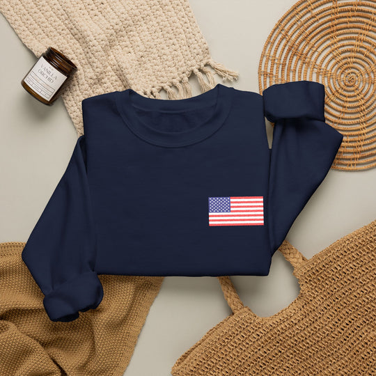 One Nation Outfitter American Flag crew neck