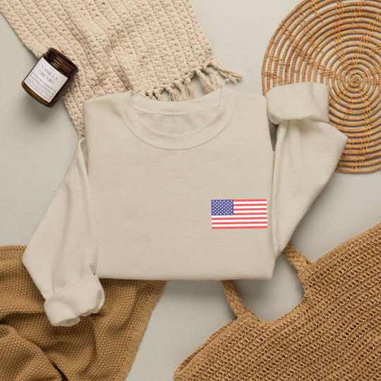 One Nation Outfitter American Flag crew neck