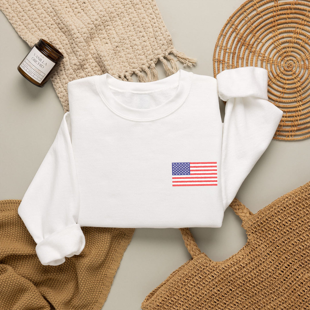 One Nation Outfitter American Flag crew neck