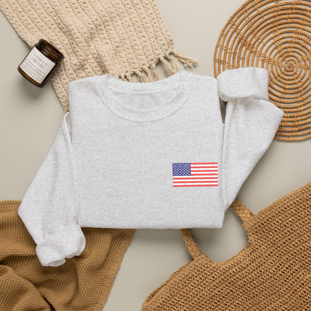 One Nation Outfitter American Flag crew neck