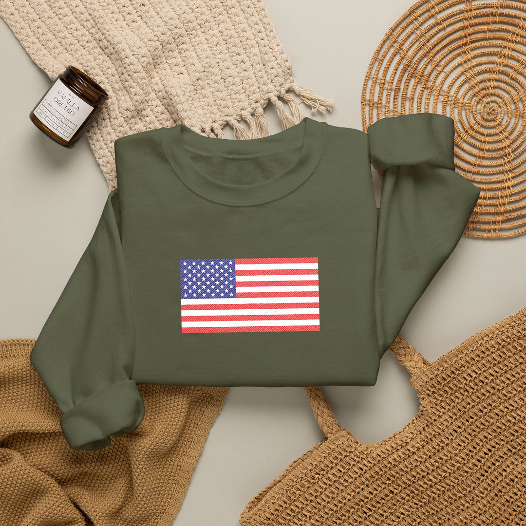 One Nation Outfitter- American Flag Crew Neck