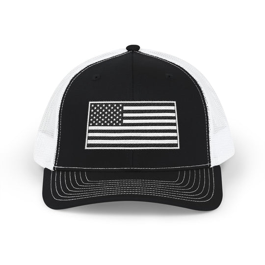 One Nation Outfitter - Black &amp; White American Flag Hat