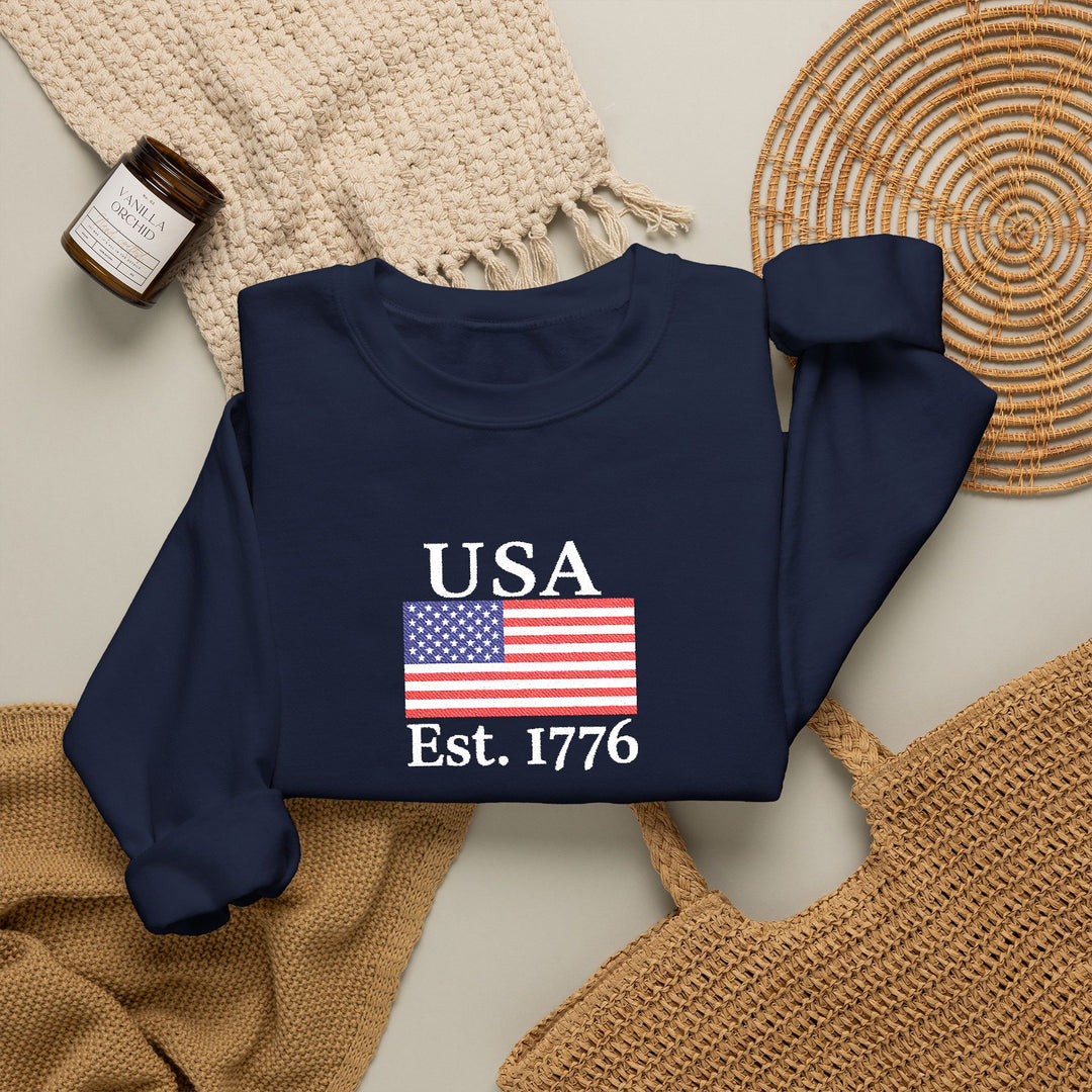 One Nation Outfitter - Navy USA 1776 crew neck
