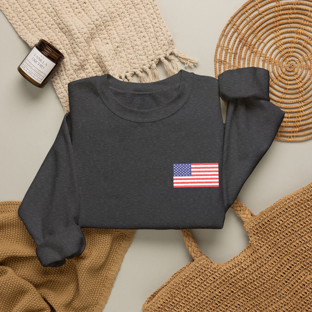 One Nation Outfitter American Flag crew neck